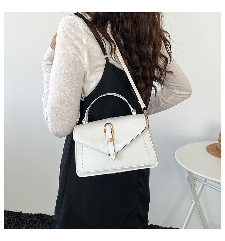 Bolso de hombro cruzado de moda con hebilla para mujer_voghion.com
