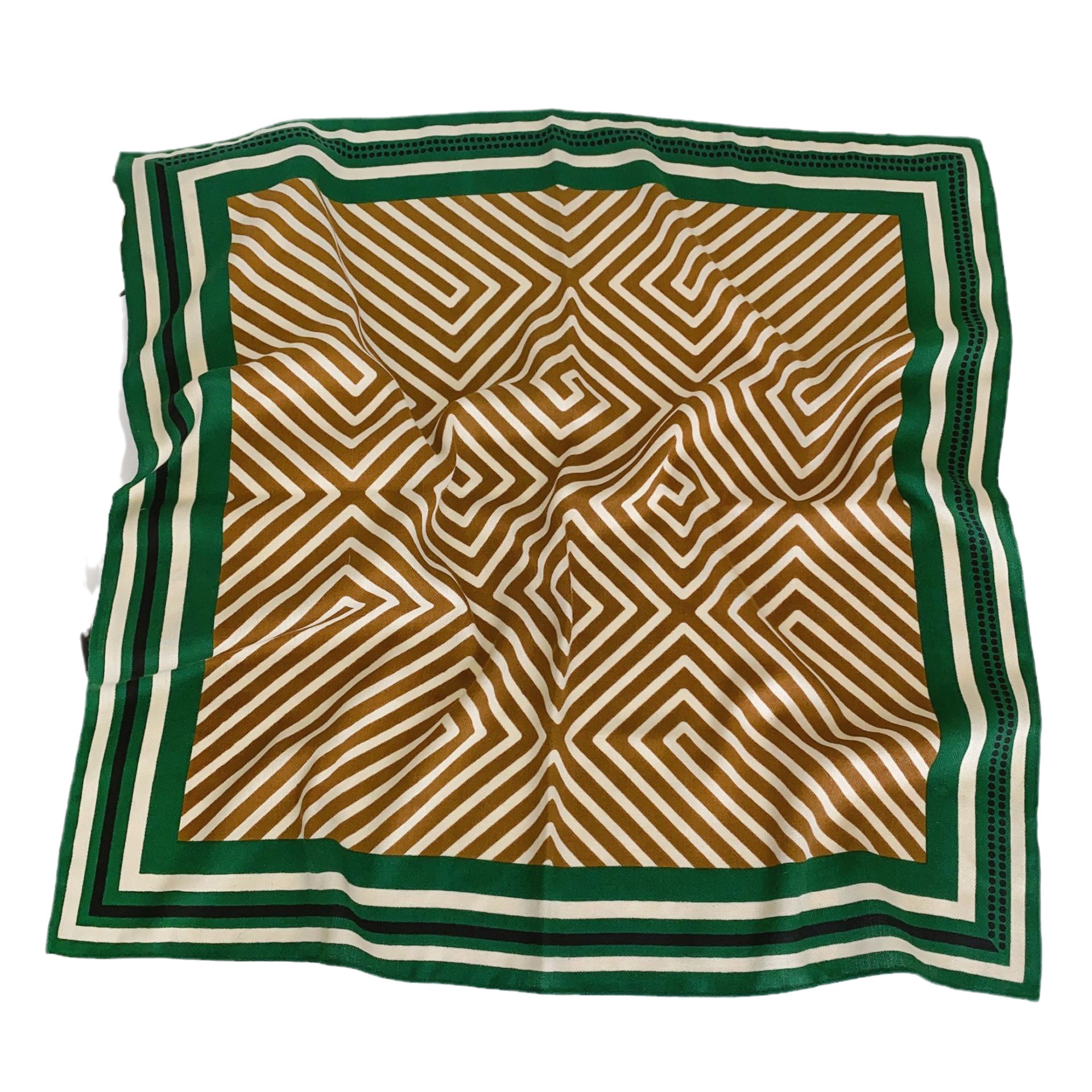 New Cotton and Hemp Small Square Scarf Minimalist Style Black and White Geometric Stripe Small Scarf Korean Edition_voghion.com
