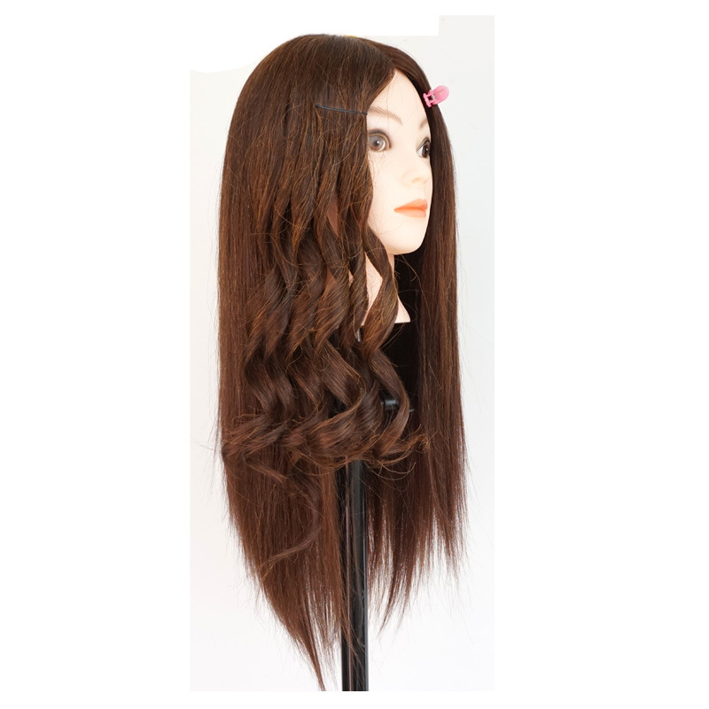 Modelo de cabeza de peluquería, trenzado, corte de cabello, práctica de aprendizaje, cabeza de muñeca, modelo de cabeza de maniquí, peluca, cabeza de modelo, rizado caliente