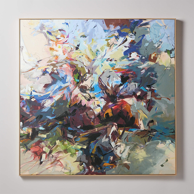 纯手绘抽象油画墙壁挂画沙发背景客厅卧室画玄关餐厅肌理装饰画