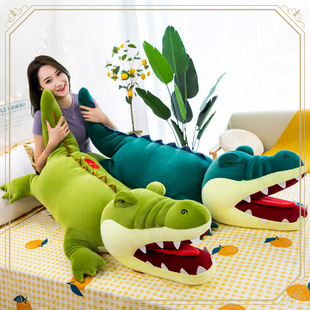 Super Soft and Fierce Crocodile Pillow with Open Mouth, Plush Toy for Boys, Large Doll to Hold on the Bed