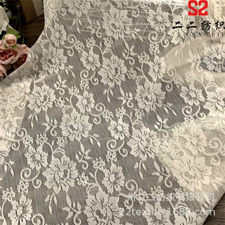 无弹力100%锦纶提花绣花蕾丝裙子面料 做衣服蕾丝布料布匹厂家