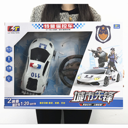 Children's Remote Control Car Police Car Electric High-Speed Four-Wheel Drive Car Model Boy Gift Street Stall Toy Manufacturer Wholesale