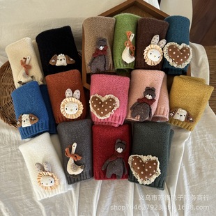 Children's Collar Wholesale Boys and Girls Autumn and Winter New Outdoor Windproof Warm Neck Scarf Baby Cartoon Scarf
