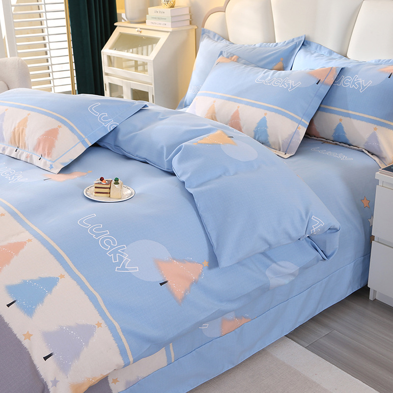 Algodón grueso molido cuatro piezas de sábanas cubiertas de ropa de cama de grado madre y bebé cuatro temporadas de tres piezas de algodón