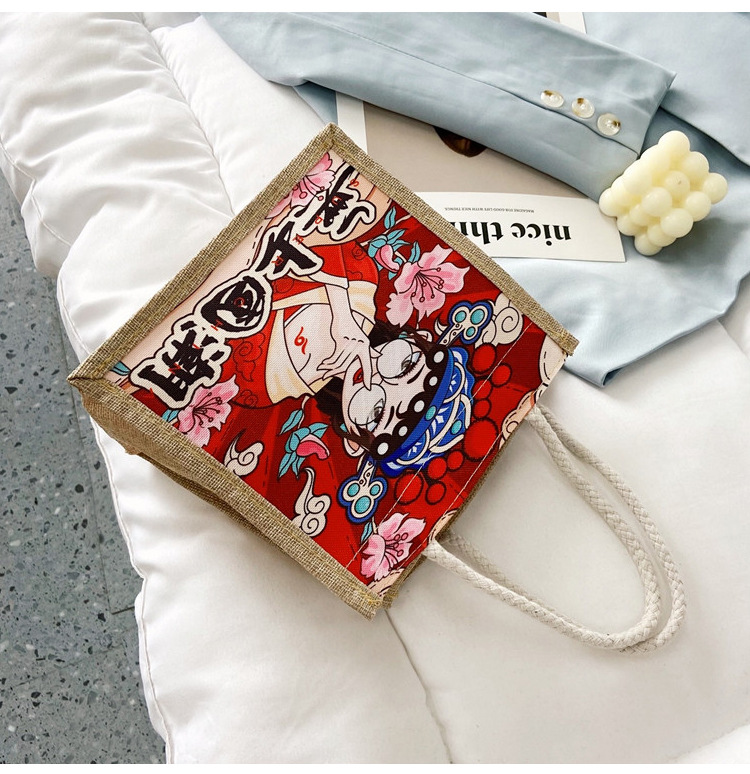Women's Medium Canvas Cartoon Cute Zipper Canvas Bag display picture 32
