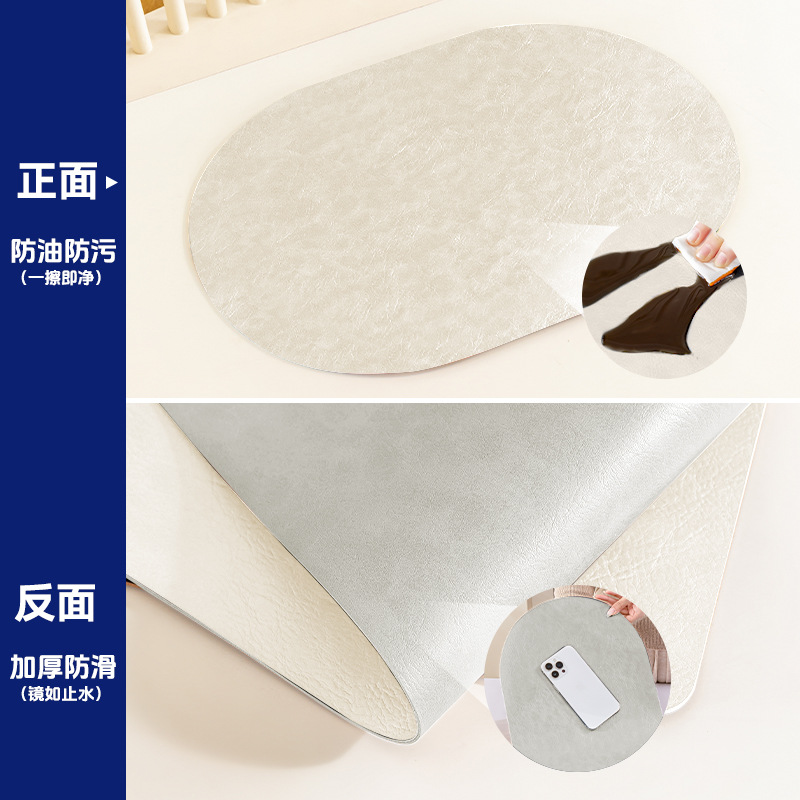 Nórdico de alta calidad almohadilla de comedor occidental de doble cara cuero de vaca impermeable a prueba de aceite almohadilla de mesa de restaurante de hotel antideslizante y resistente al desgaste