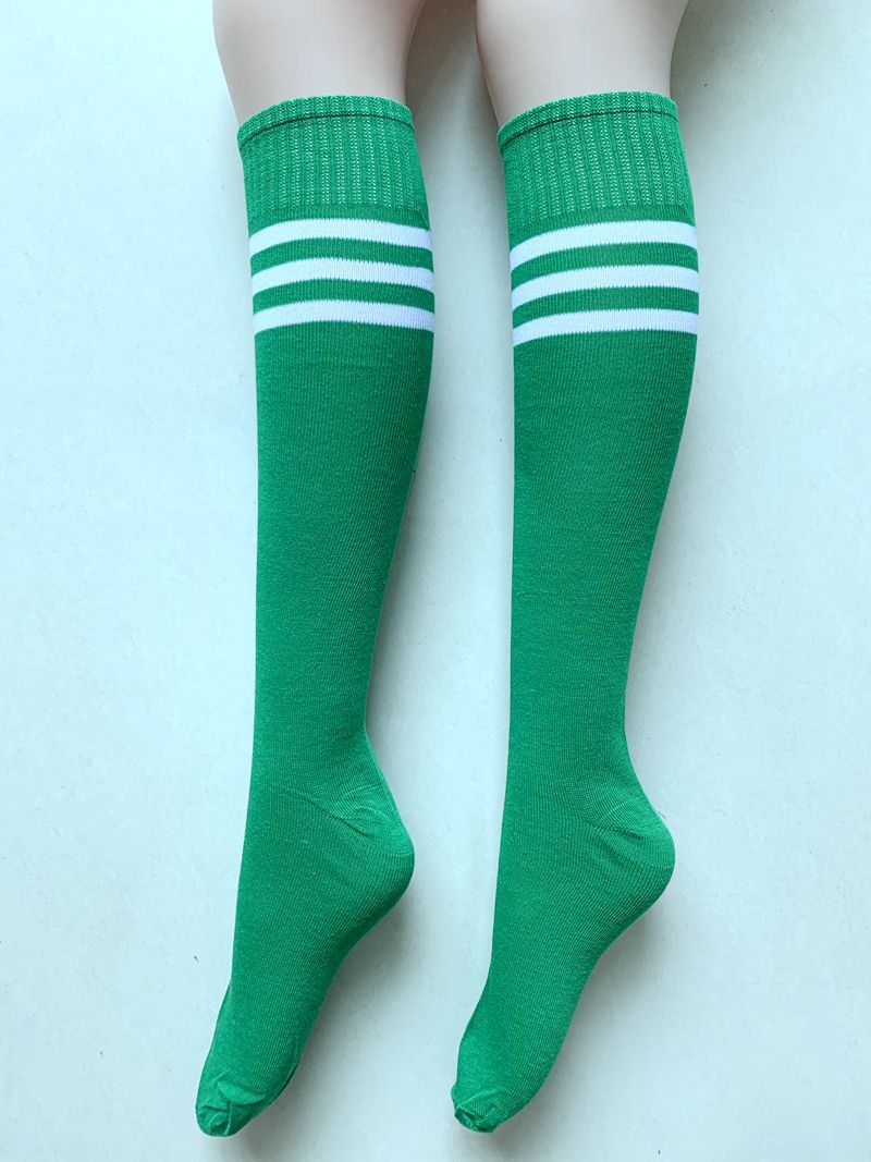 Calcetines de fútbol para adultos para niños delgados calcetines de media pantorrilla rendimiento de baile porristas calcetines deportivos para estudiantes