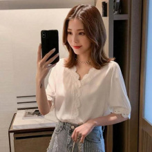 大量库存#S-3XL 2025新款很仙的雪纺衫女宽松夏季新款时尚