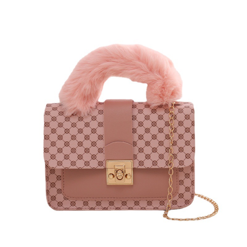 Felpa pequeño bolso cuadrado Comercio exterior al por mayor 2023mini bolso de moda bolso de cadena bolso impreso bolsa de mensajero