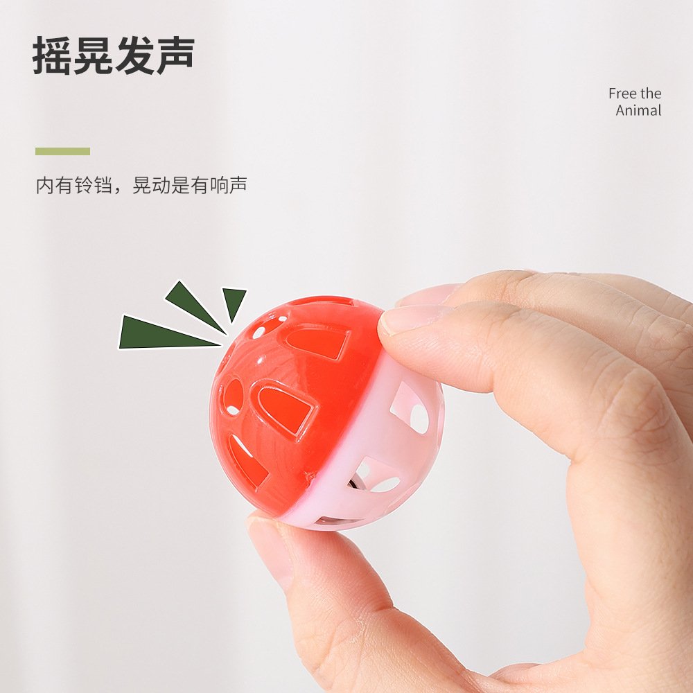 Bell Ball Cat sonido juguete gato Bola de juguete auto-Hola movimiento de alivio tapado colorido hueco divertido gato suministros para mascotas