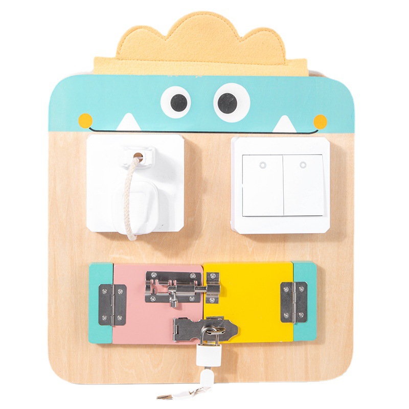 CPC CE transfronterizo de iluminación infantil ocupado bloque rompecabezas desbloqueo juguete Cuatro en Uno multifuncional plegable tablero ocupado