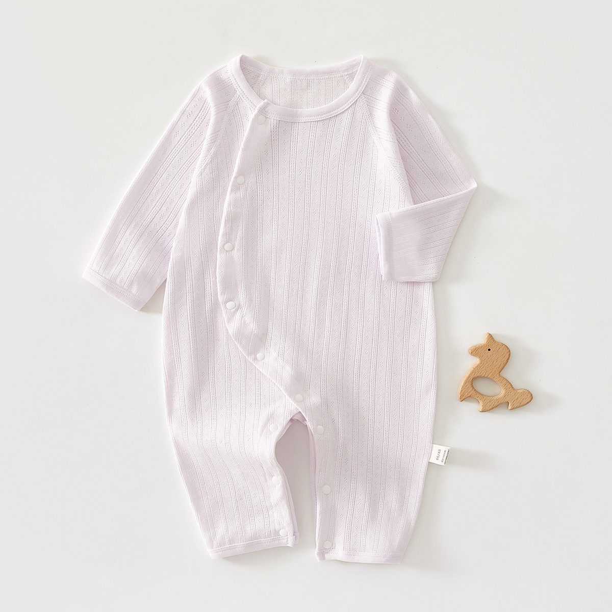 Baby Jumpsuit Summer Thin Air-Conditioned Clothing Baby Cotton Pajamas Set Newborn Clothes Long-Sleeved Summer Clothing