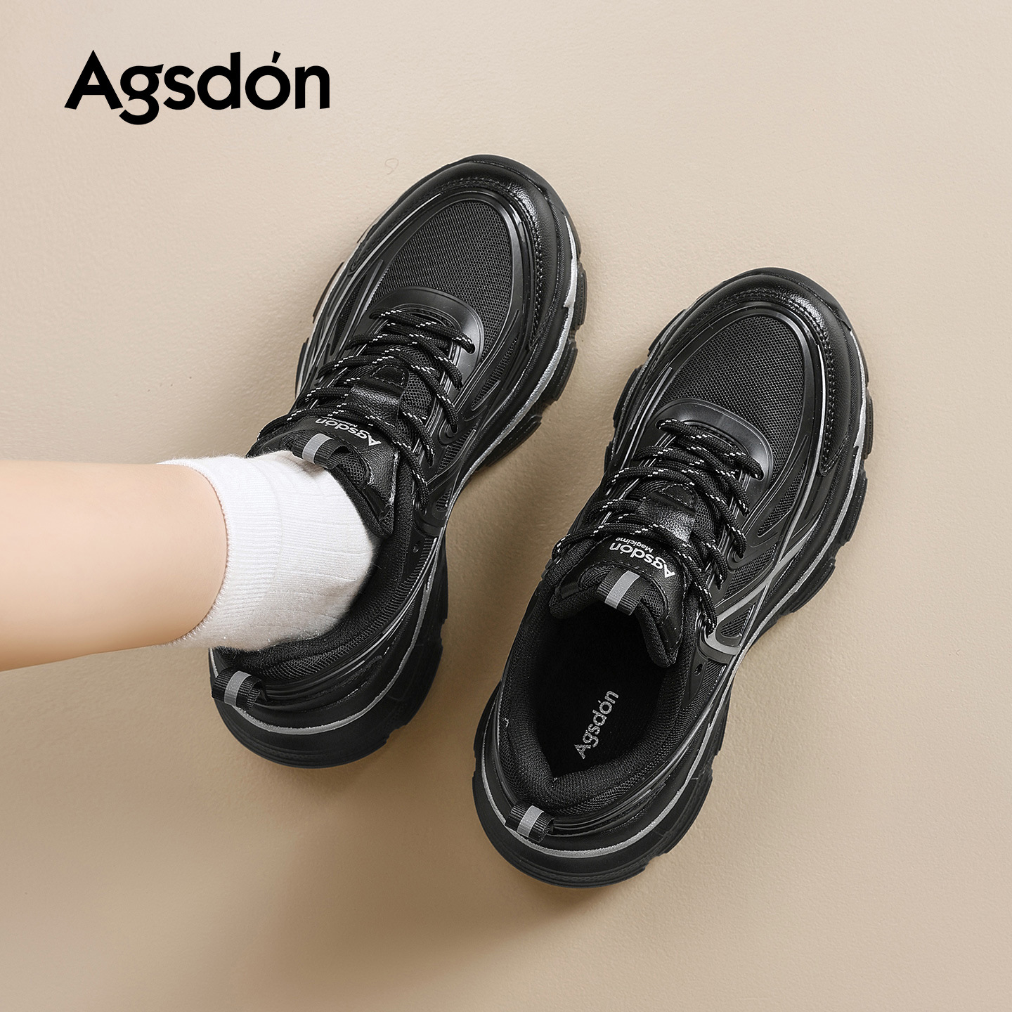 Zapatos de invierno para mujeres 2025 nuevos zapatos casuales de invierno gigantes, zapatos deportivos altos.