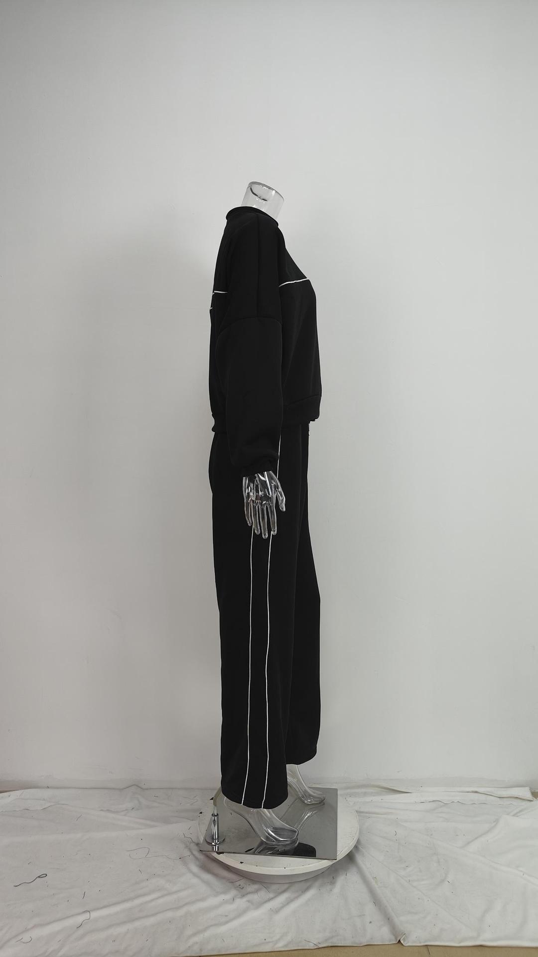 2026 Spring New European And American Women's Clothing Cross-Border Sports Suit Casual Zipper Cardigan Fashion_ecoleips.com