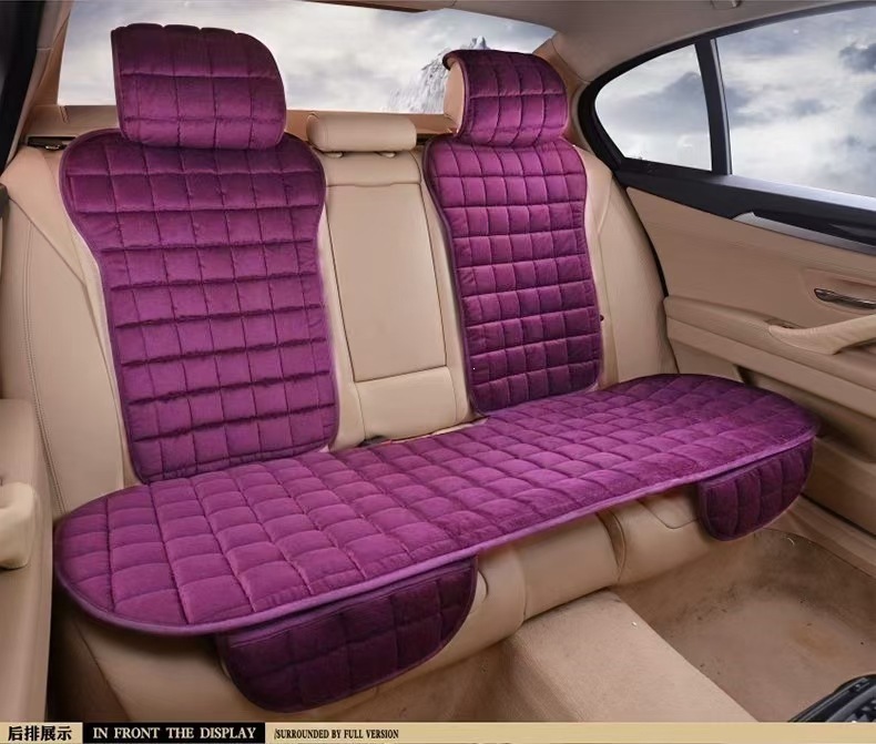 Winter Thickened Warm Car Seat Cushion, Crystal Velvet Comfortable Square Slim Waist Seat Pad, Single Seat for Five-Seater Car, Wholesale