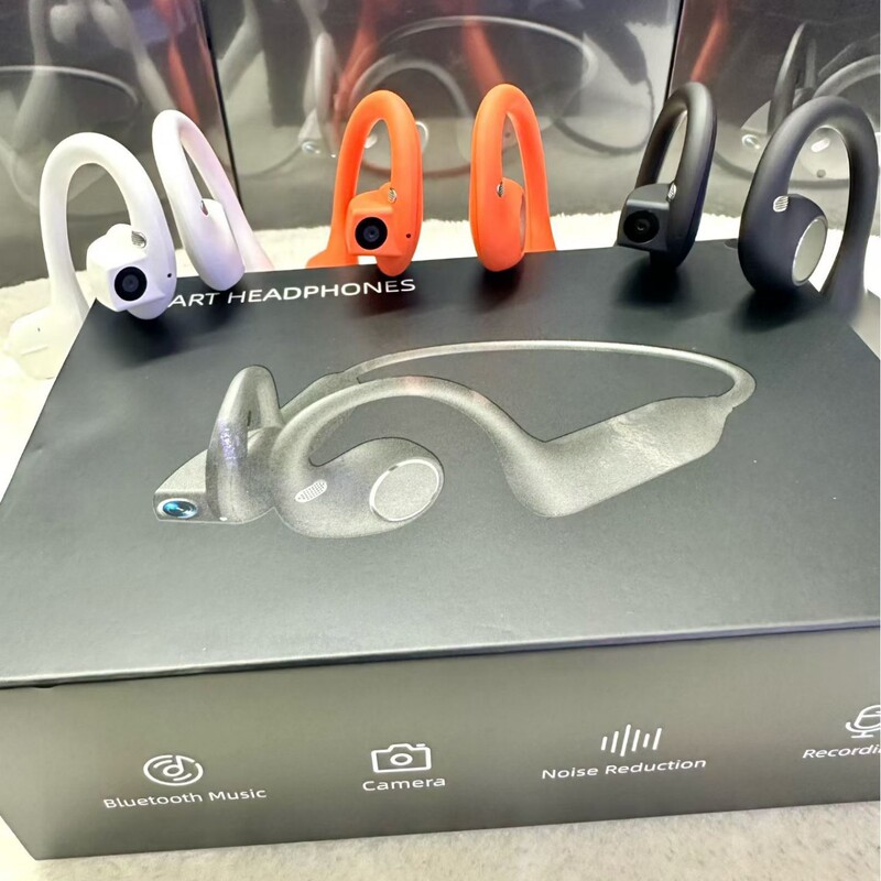 Cross-border AI Bluetooth Headset with HD Photo and Video Recording, for Outdoor Cycling, Hiking, and Trekking, with Translation Function and Bone Conduction