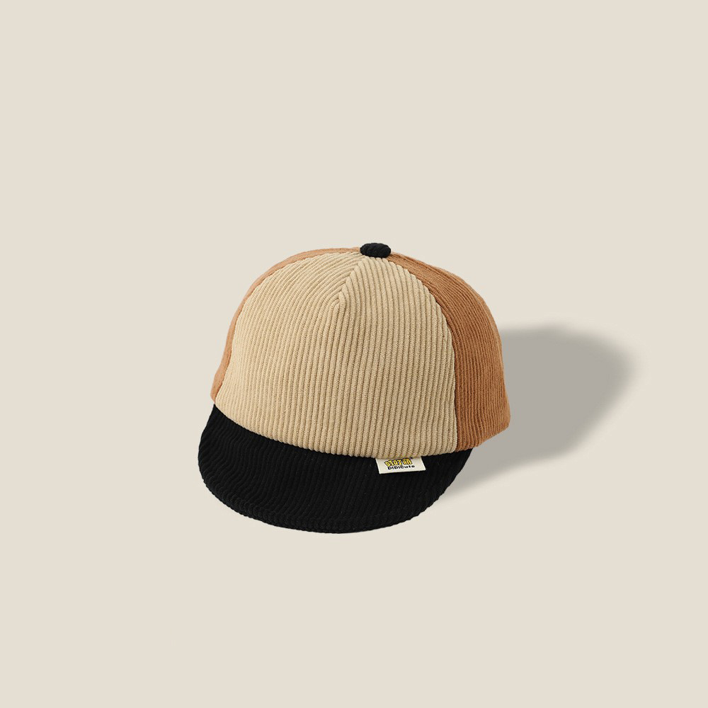 Sombrero de bebé otoño y invierno de terciopelo suave gorra de lengua de goma para bebés de color extranjero amplio sombrero de béisbol caliente para bebés para hombres y mujeres