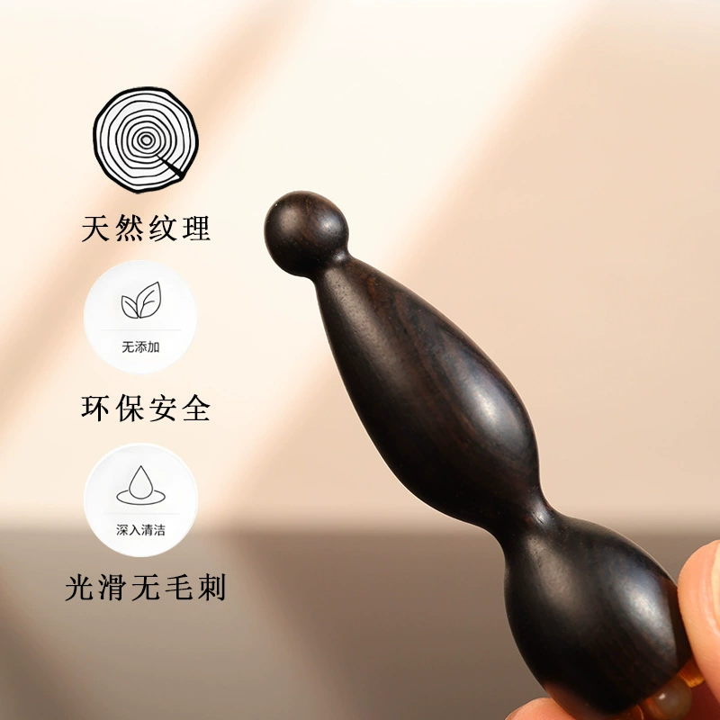 Фиолетовые бусины из sandalwood с лотосом, массажер глаз, массажер лица, палочка для точечного массажа, уход за кожей для женщин