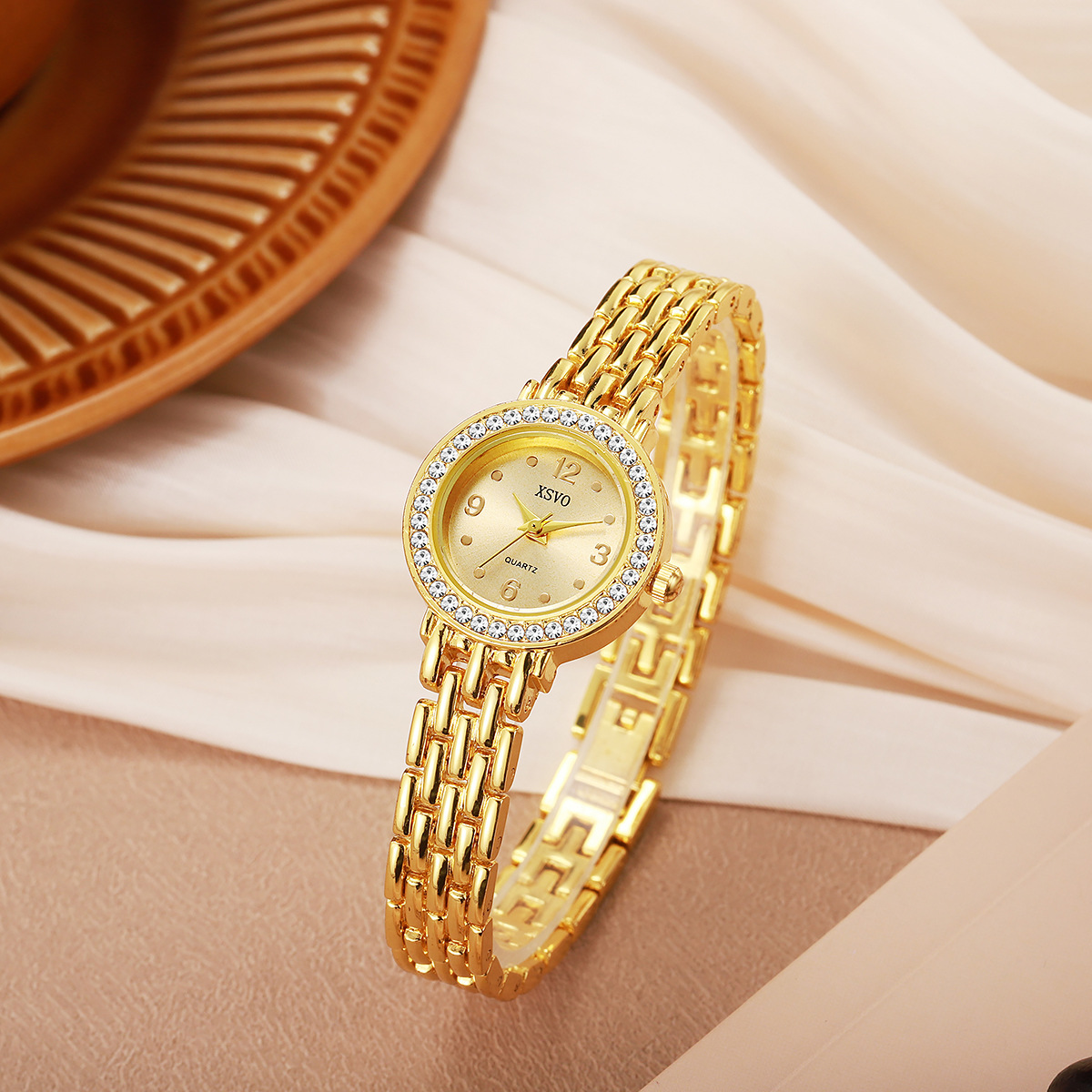 Solid Color Pattern All Seasons Season Casual Solid Color Single Folding Buckle Quartz Watch Women's Watches