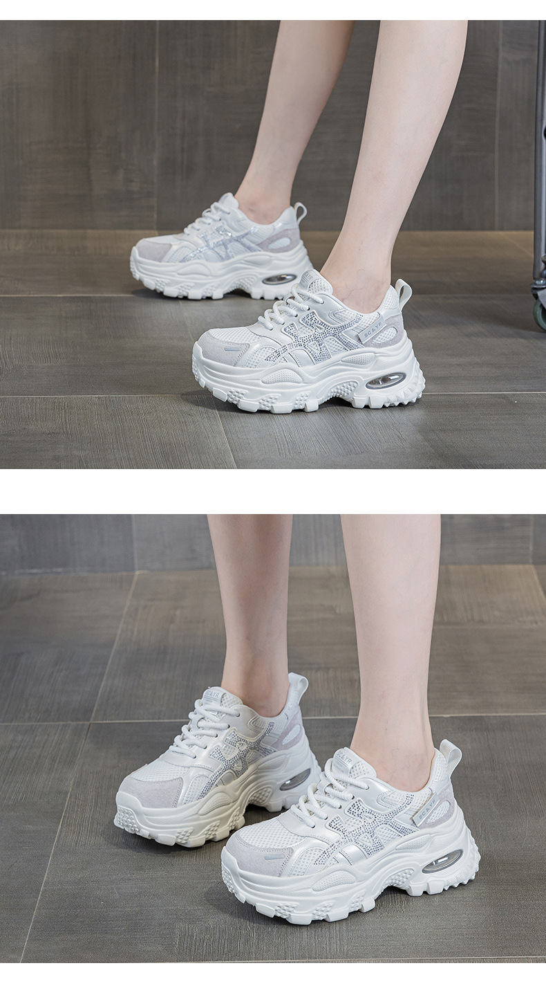 Women's Chunky-soled Dad For Petite Individuals, 2026 New Model, Casual, Fashionable, Versatile, Internet Celebrity_vogvips.com
