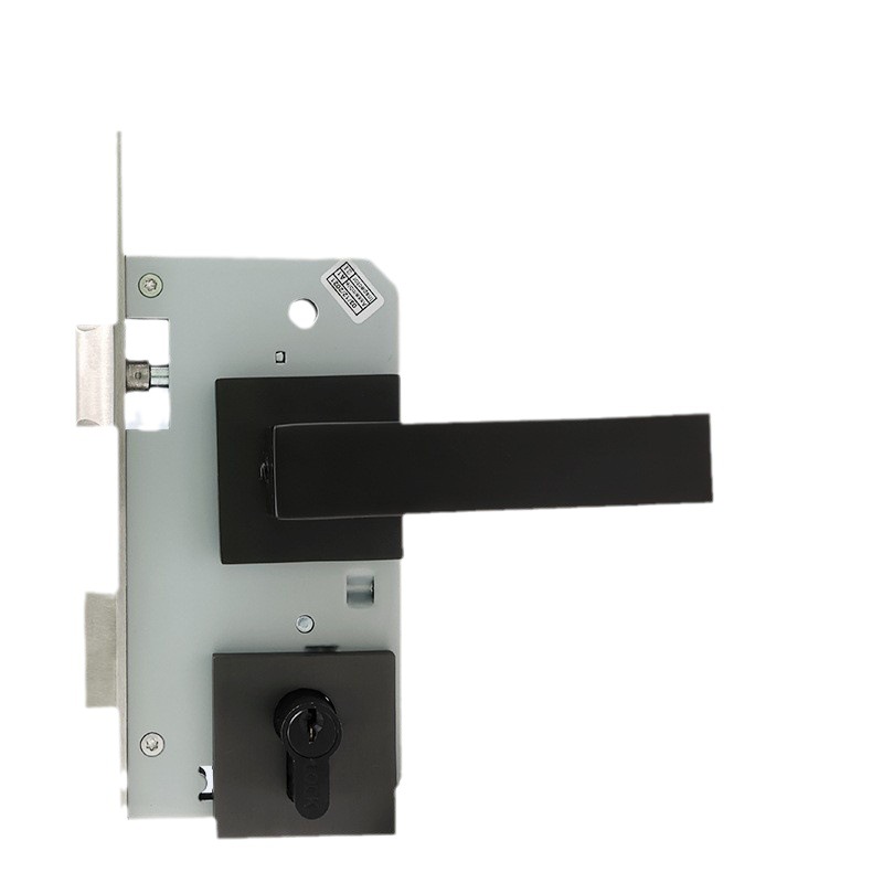 Estándar europeo personalizado negro dormitorio silencioso cerradura de acero inoxidable 304 cerradura interior puerta de madera sólida cerradura de manija sólida