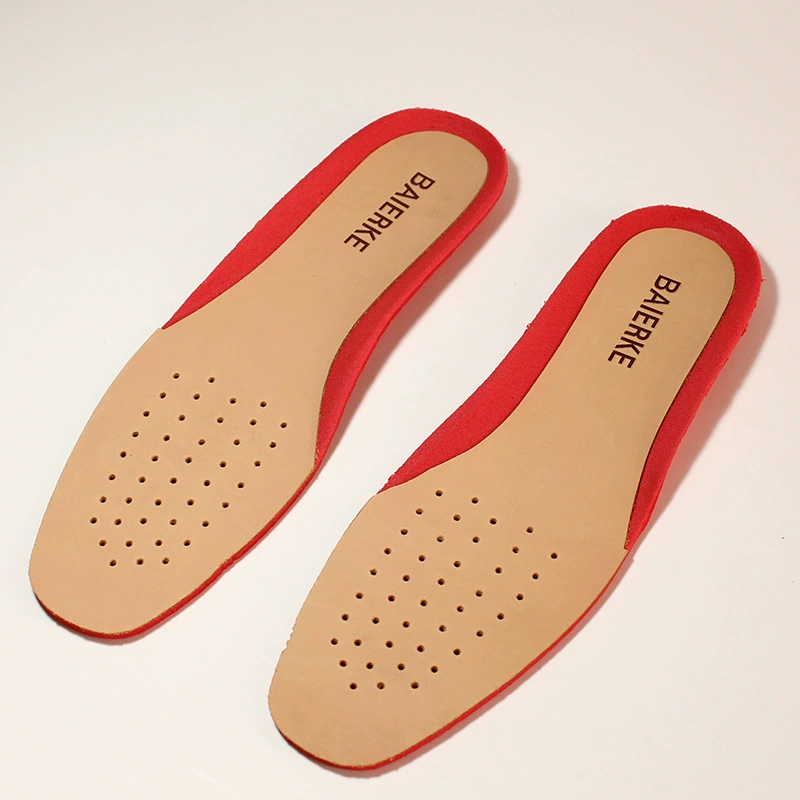 Four Seasons Толстая дышащая впитывающая пот дышащая кожа телячьей кожи высокой плотности латексная двухслойная комбинированная подушка для ног оптовая продажа с фабрики