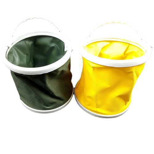Manufacturer wholesale small bucket canvas folding pen washing bucket retractable pen holder for painting art supplies