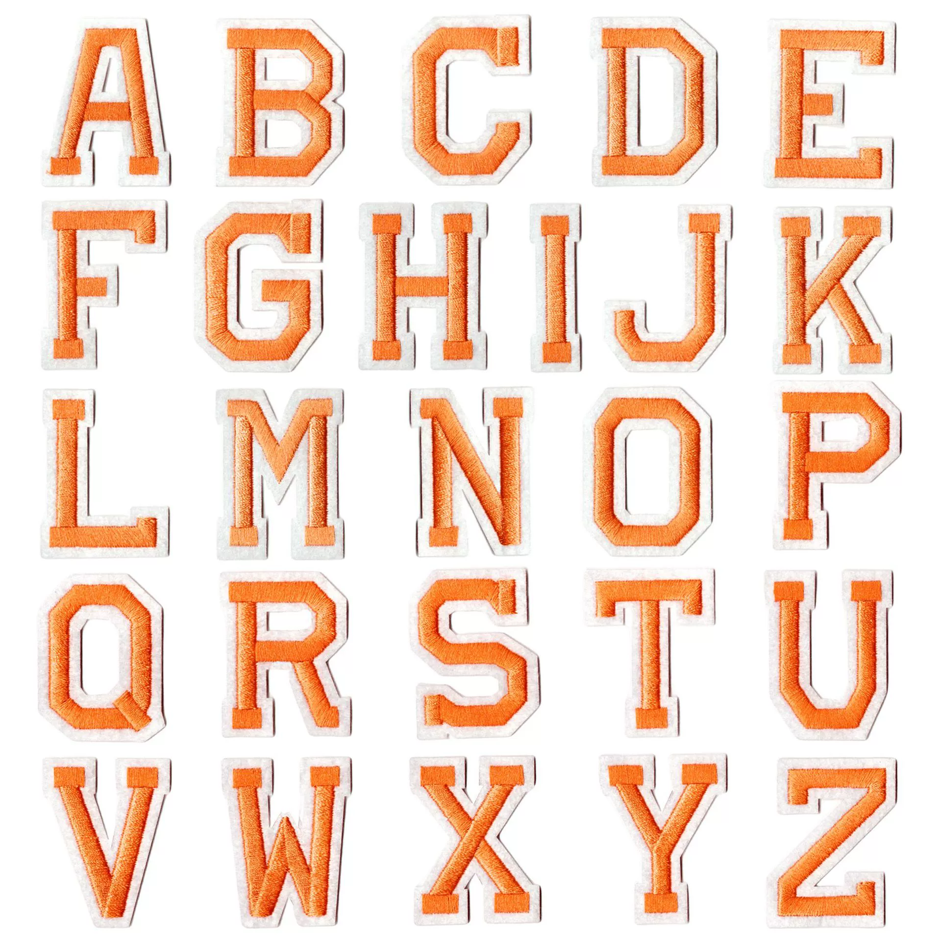 [Переведено] Alphabet Embroidery Patches (Yongxin) 26-Letter Set, Iron-on Fabric Letters, Multi-Color Options