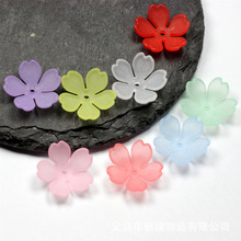 4FA大樱花19mm磨砂亚克力花朵多色DIY古风儿童发簪饰品配件材料