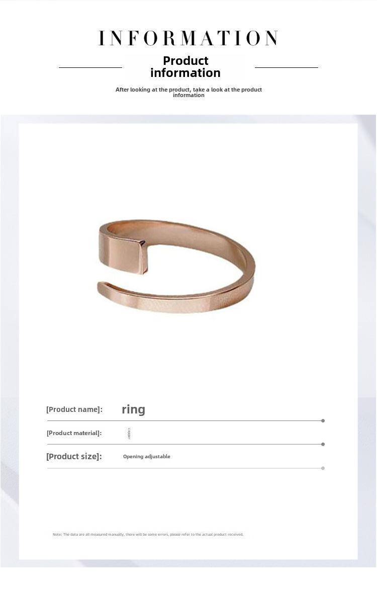 Koreanischer Ins-Nischendesign-Ring, minimalistischer, allgleiches, unregelmäßige Textur, flache Linienöffnung, verstellbarer Ringhersteller_voghion.com