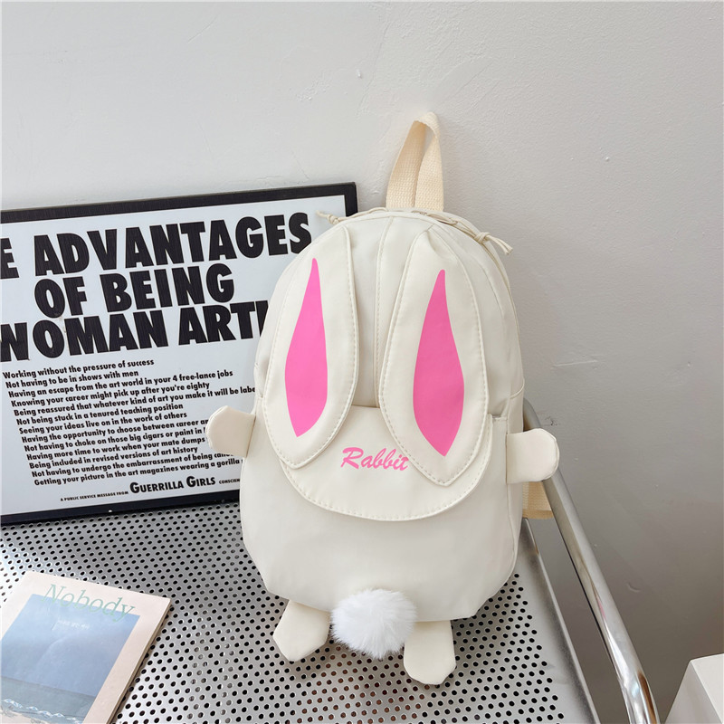 Japanese College Style Cute Cute Funny Personality Rabbit Ear Soft Girl Student Backpack Korean Style Pink Girl Schoolbag