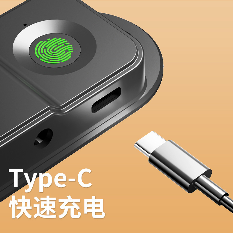 指紋ロックパンチフリーフridge保護ロック太いチェーンロッカー電子ロックオフィススマートロックパスワードロック|undefined