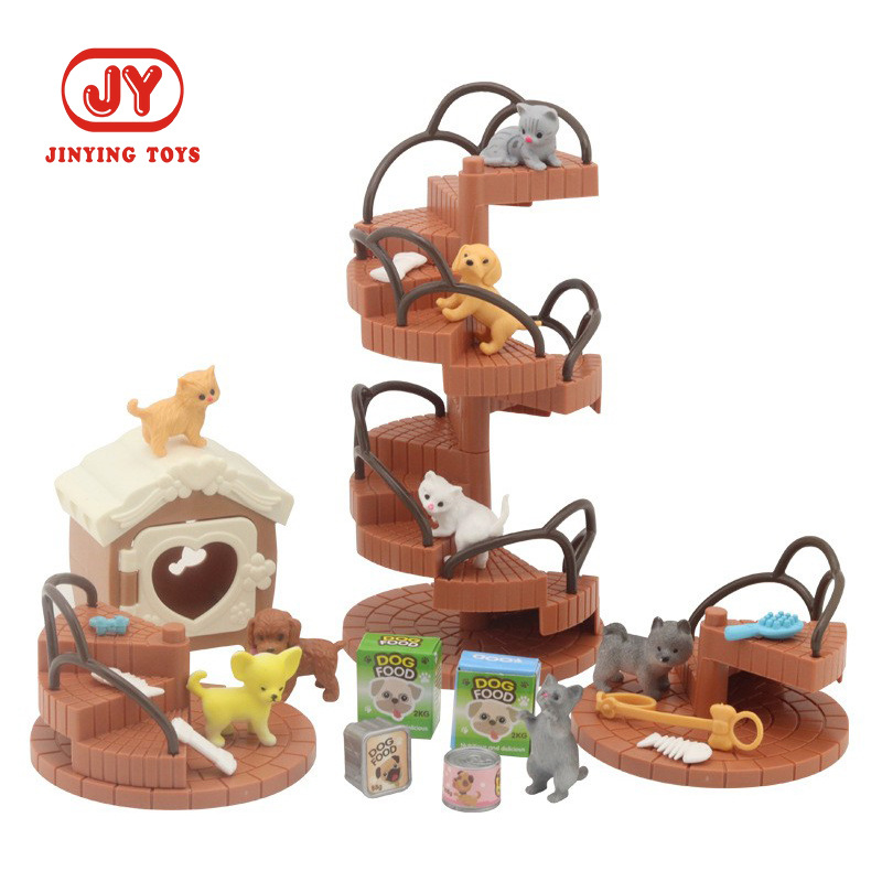 Juegos de escaleras de juguete para mascotas para niños Adornos para niños y niñas Juego de caja de regalo de juguete Venta directa de fábrica al por mayor
