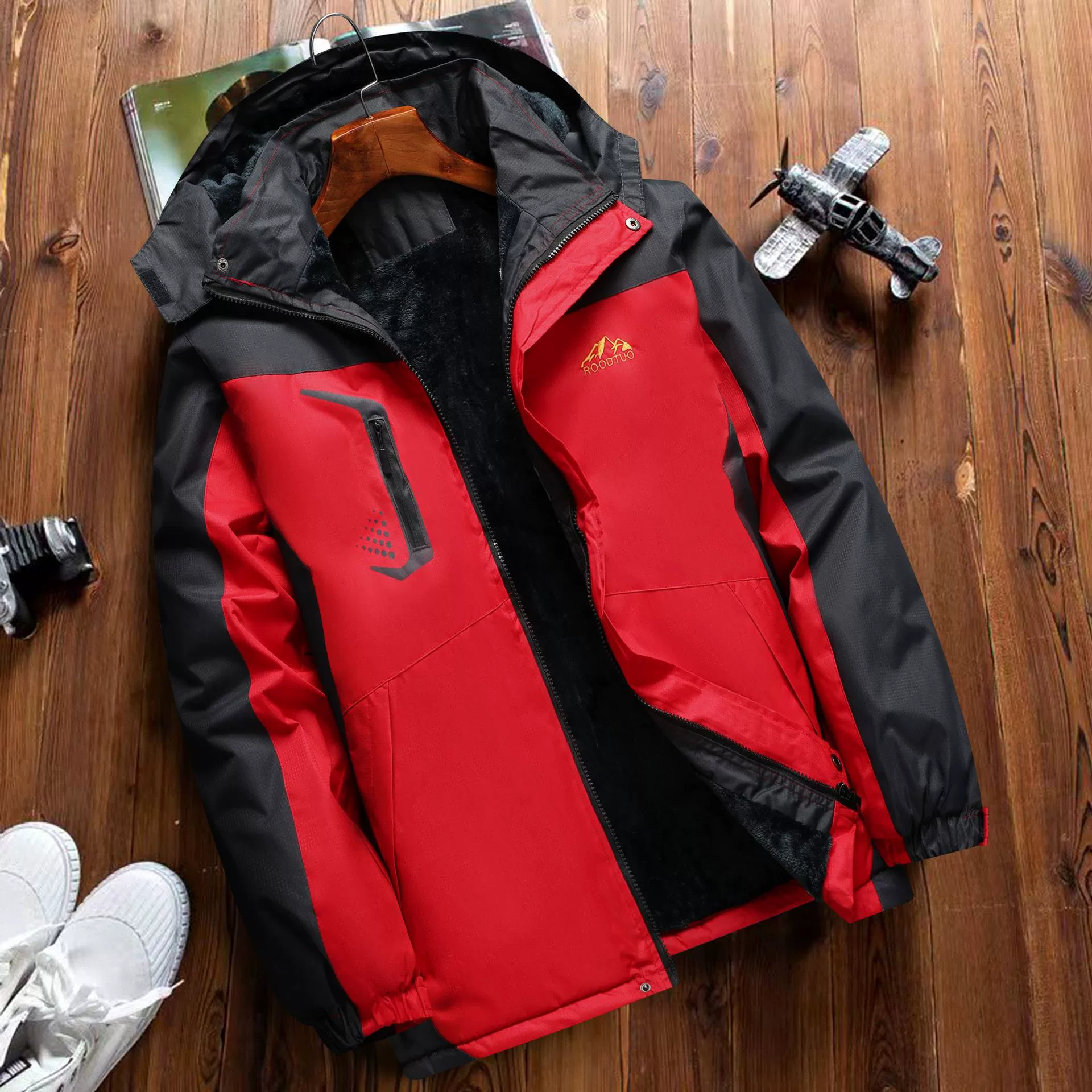 Плюшевая толстая хлопчатобумажная одежда мужская водонепроницаемая ветрозащитная куртка зимой на открытом воздухе альпинистская куртка зимняя рабочая одежда