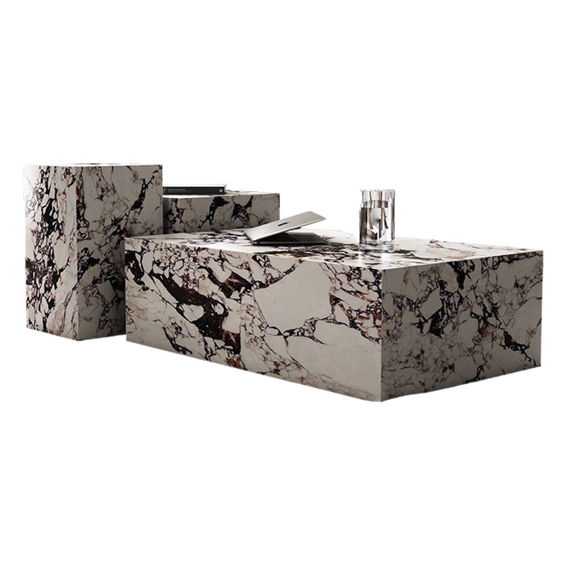 Roca personalizada Placa de café Mesa salón casa pequeño apartamento online diseñador recomendar cuadrado té esquina combinación