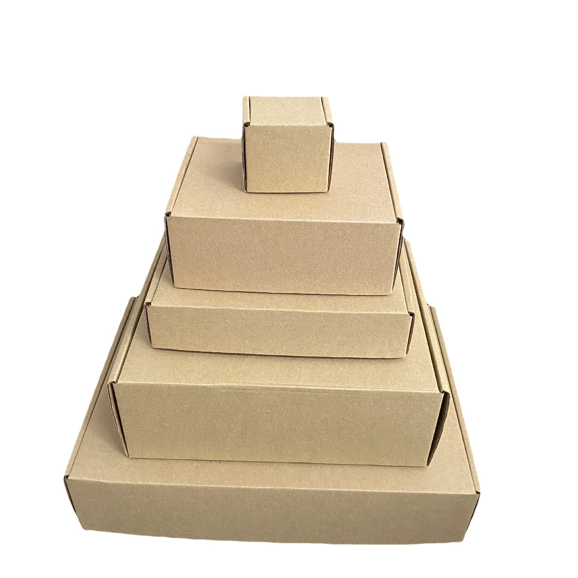 小额批发牛皮色长方小号瓦楞纸盒饰品电子配件打包装快递飞机盒