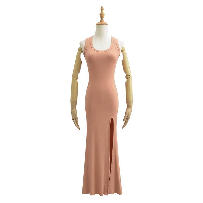 Pure Lust Style Summer New Women's Vest Skirt Elastic Slim Side Slit Fishtail Skirt Mid-Length Bottoming Skirt Long Skirt Pure Lust Style Summer New Women's Vest Skirt Elastic Slim Side Slit Fishtail Skirt Mid-Length Bottoming Skirt Long Skirt