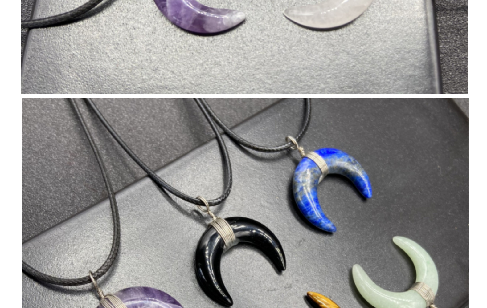1 Piece Quantity Daily Occasion Fashion Moon Crystal Polishing Pendant Necklace 1 Piece