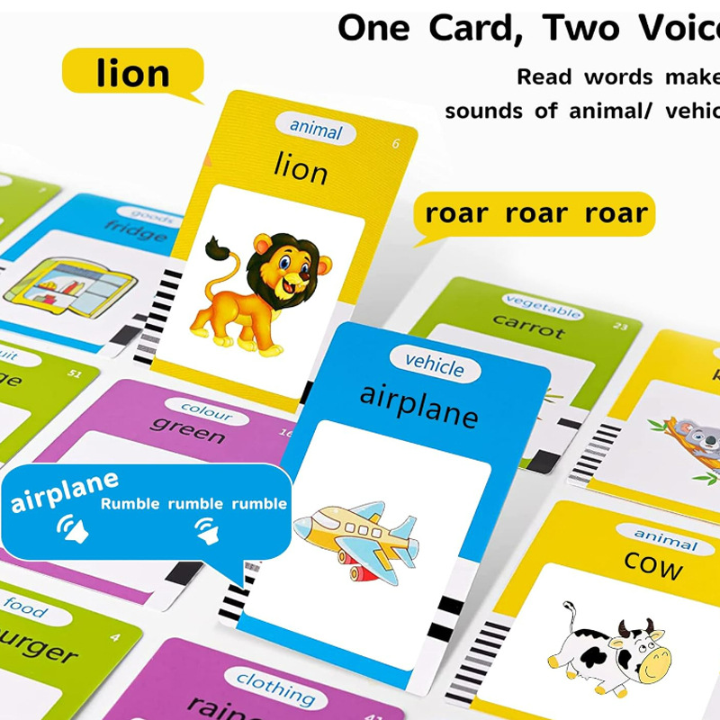 Foreign Trade Children's Early Education Card Machine for 1-6 Years Old, Brain-Teasing Toy, Learning Machine, Bilingual Enlightenment Character Recognition Card Reader