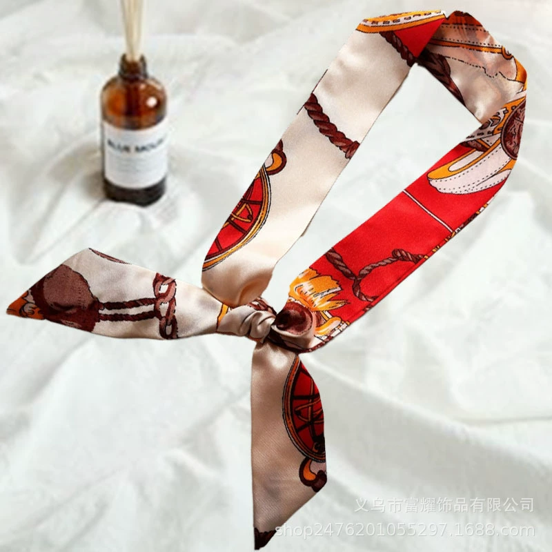 Креативный длинный маленький шелковый шарф сумка для галстука с подарочной коробкой лента Бант пояс для волос лента маленький шарф узкий конический шарф