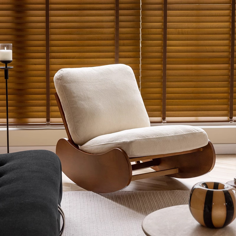 懒人沙发可躺可睡阳台休闲椅复古家用摇摇椅卧室客厅设计师沙发椅