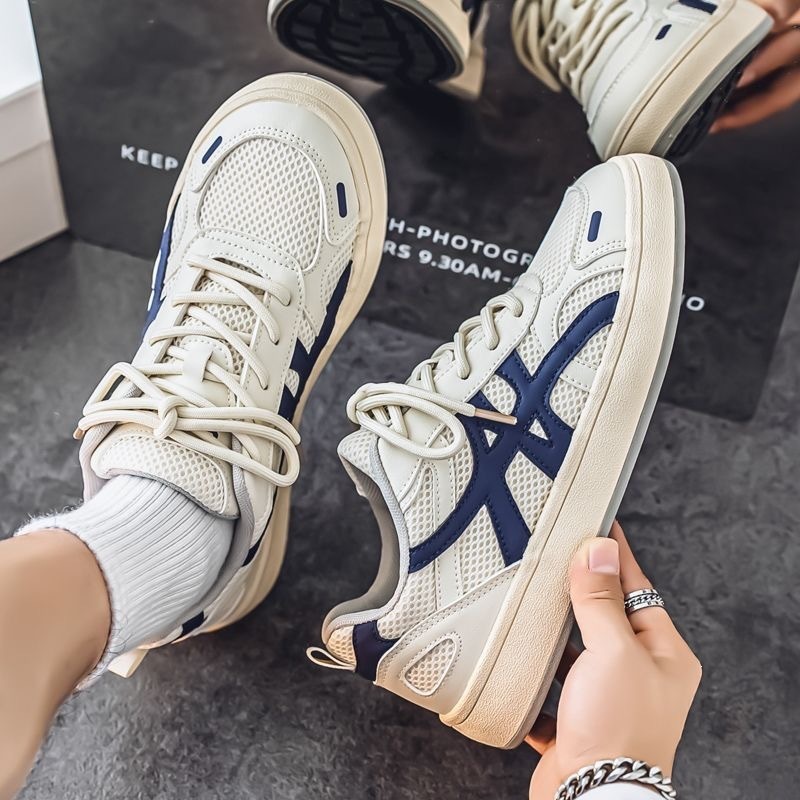 Zapatos de hombre 2026 nuevo otoño transpirable malla tendencia versátil zapatos de skate de altura baja zapatos deportivos de moda casuales antideslizantes