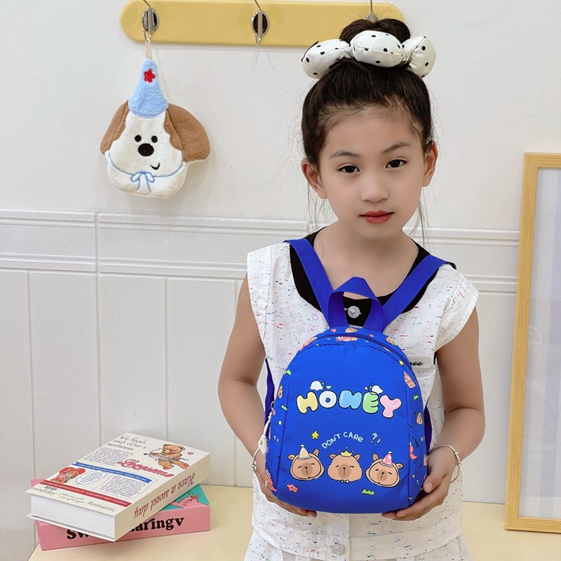 2025 nueva mochila infantil Capibala mochila para niños y niñas caricatura encantadora mochila escolar de moda