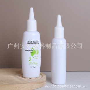 Pet Oval Flat Plastic Bottle 120ml Perm Water Bottle Squeeze Tip Cap Bottle Mildew Remover Bottle Handmade Glue Bottle