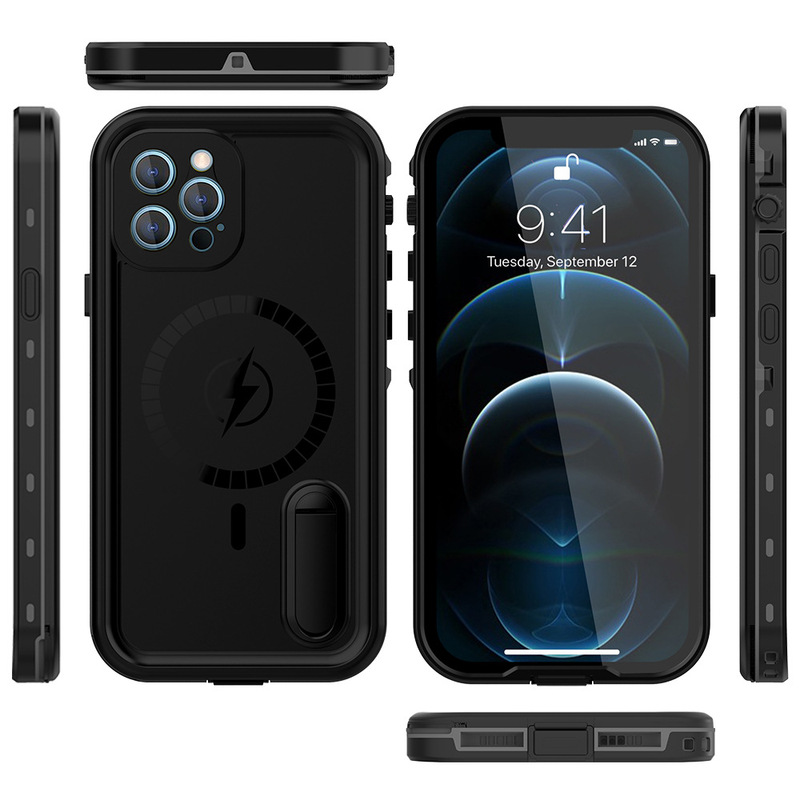 Red Pepper Is Suitable for iPhone 13 Wireless Charging Magsafe Magnetic Phone Case 13Promax Solid Color Protective Case