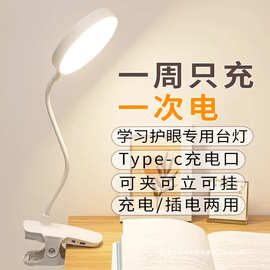 typec夹式小台灯学习专用学生宿舍led护眼阅读书桌充电卧室床头灯