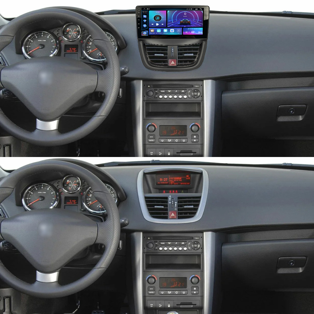 Aplicable a 06 - 15 Peugeot 207 Android navegación integrada Fang Yitong cuatro núcleos / ocho núcleos motor de vehículo