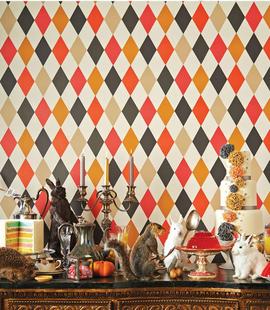Imitation Cole & Son Wallpaper Living Room Bedroom TV Background Wall Wallpaper Diamond Lattice Back