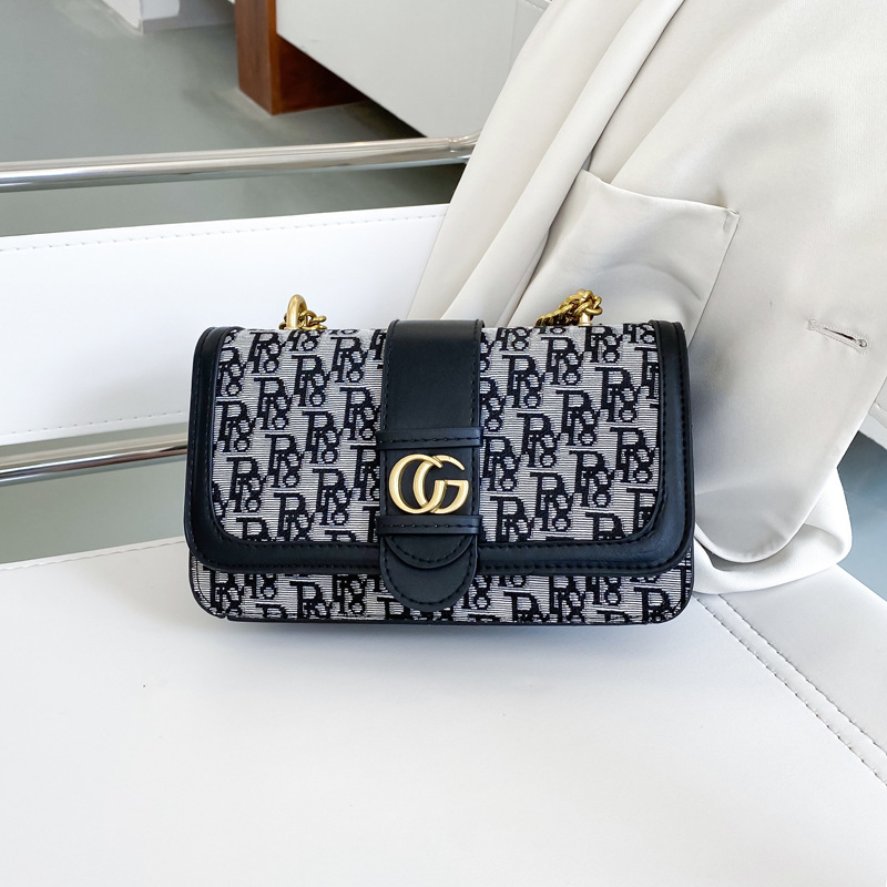 2024 봄 새로운 하이 엔드 패션 체인 작은 스퀘어 백 트렌디 한 올 매치 GG 어깨 크로스 바디 백